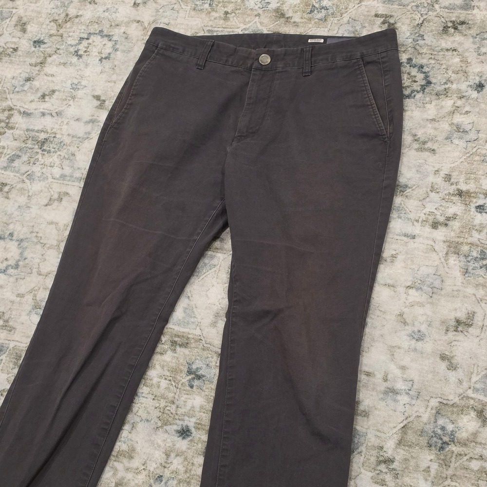 Bonobos Mens Tailored Washed Chinos Dark Gray 33x32 Cotton Stretch Pants